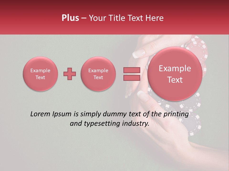A Person Holding A Stack Of Poker Chips PowerPoint Template