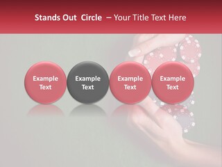 A Person Holding A Stack Of Poker Chips PowerPoint Template