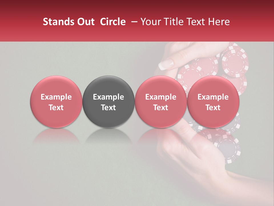 A Person Holding A Stack Of Poker Chips PowerPoint Template