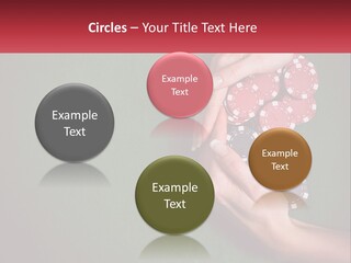 A Person Holding A Stack Of Poker Chips PowerPoint Template
