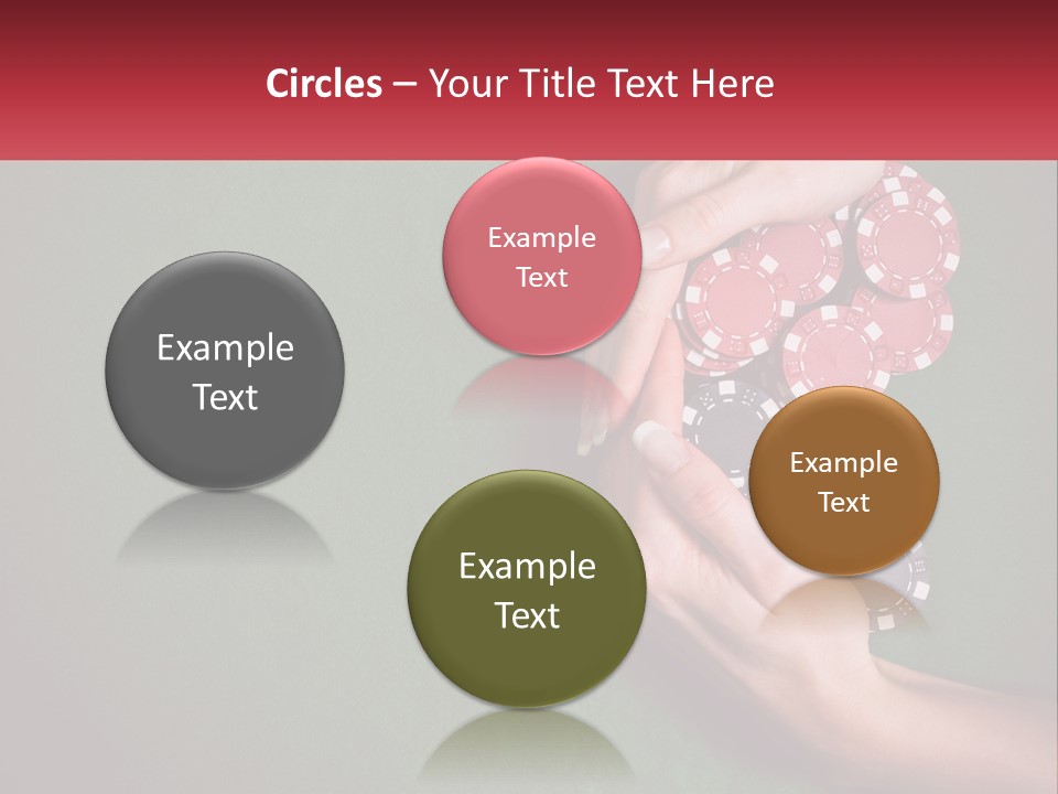 A Person Holding A Stack Of Poker Chips PowerPoint Template