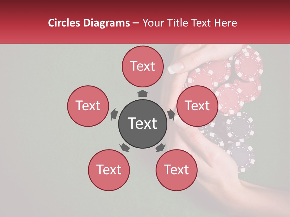 A Person Holding A Stack Of Poker Chips PowerPoint Template