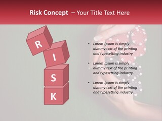 A Person Holding A Stack Of Poker Chips PowerPoint Template