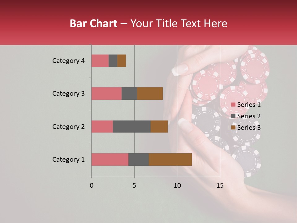 A Person Holding A Stack Of Poker Chips PowerPoint Template