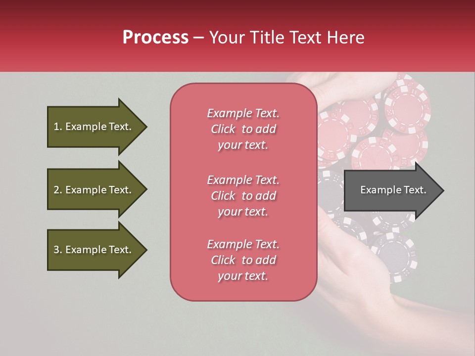 A Person Holding A Stack Of Poker Chips PowerPoint Template