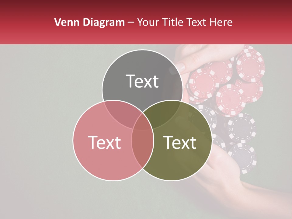 A Person Holding A Stack Of Poker Chips PowerPoint Template