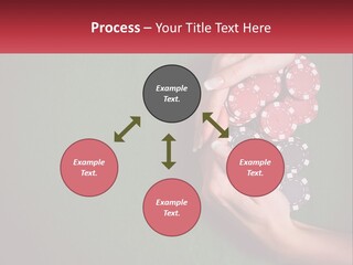 A Person Holding A Stack Of Poker Chips PowerPoint Template