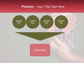 A Person Holding A Stack Of Poker Chips PowerPoint Template