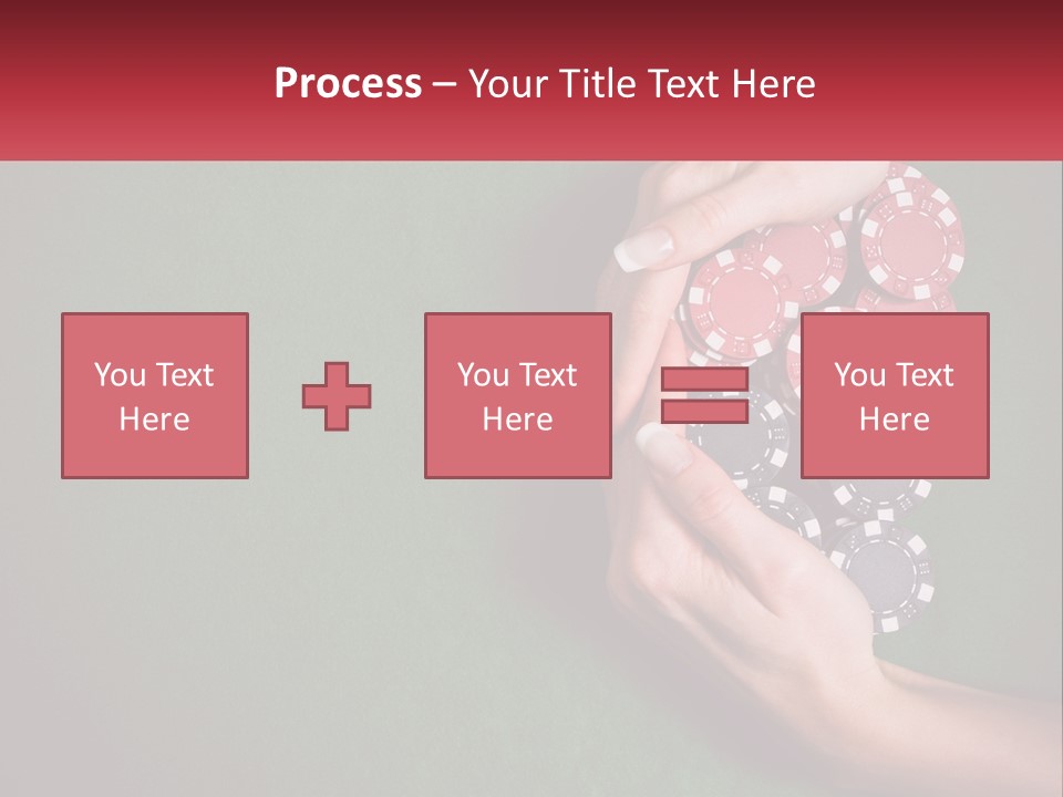 A Person Holding A Stack Of Poker Chips PowerPoint Template