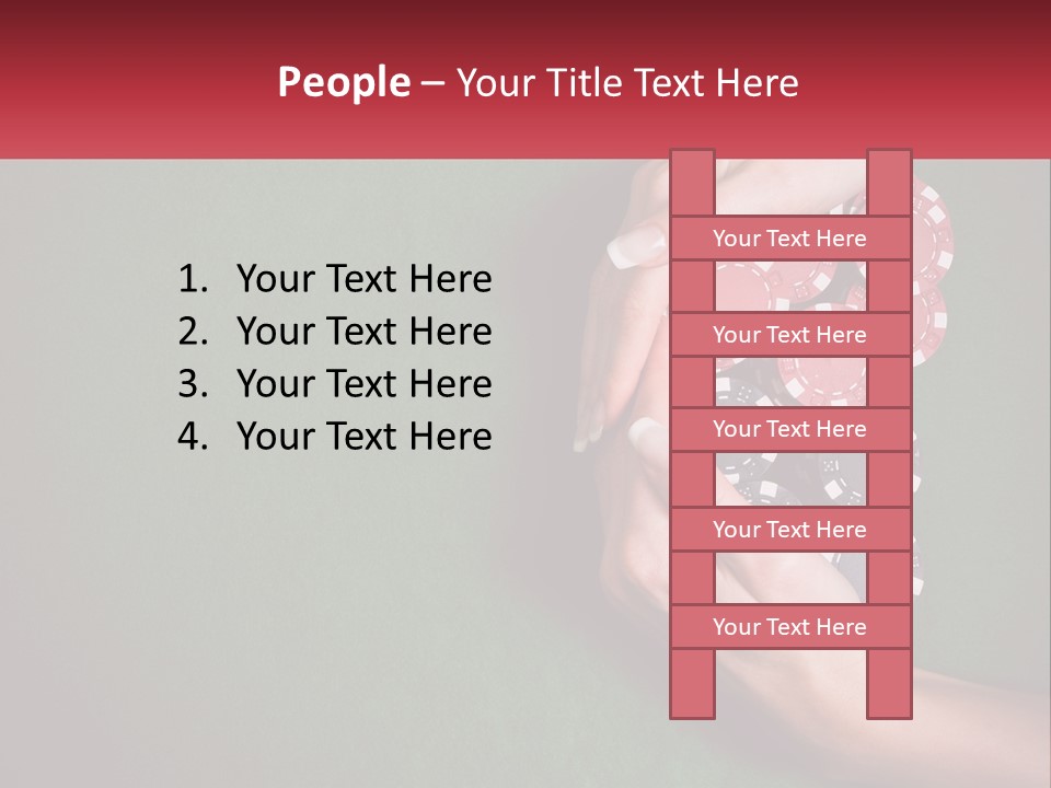 A Person Holding A Stack Of Poker Chips PowerPoint Template