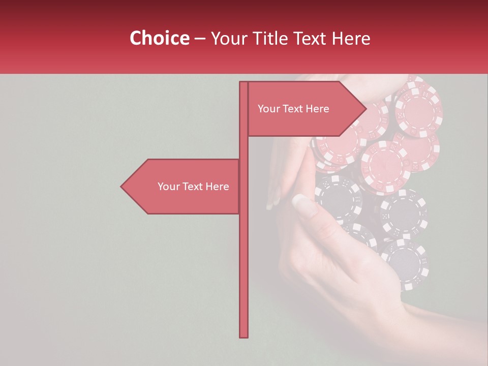 A Person Holding A Stack Of Poker Chips PowerPoint Template