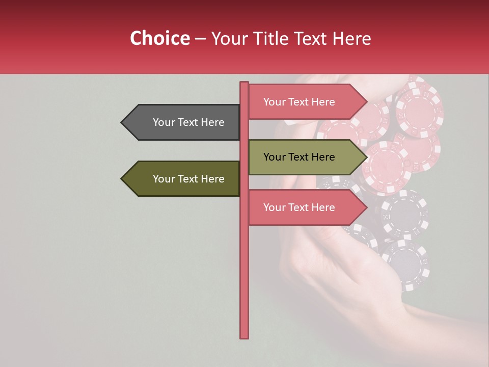 A Person Holding A Stack Of Poker Chips PowerPoint Template