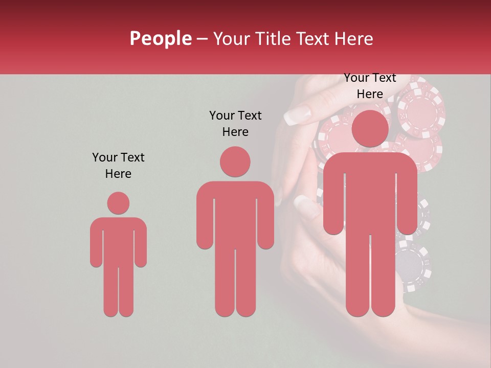 A Person Holding A Stack Of Poker Chips PowerPoint Template