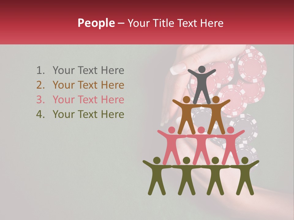 A Person Holding A Stack Of Poker Chips PowerPoint Template