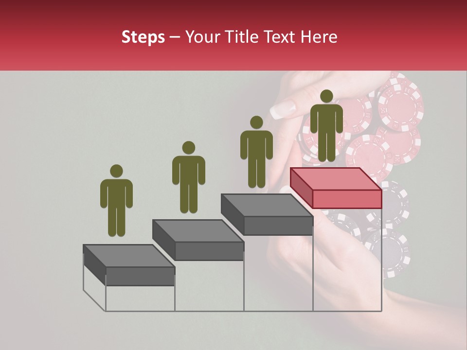 A Person Holding A Stack Of Poker Chips PowerPoint Template