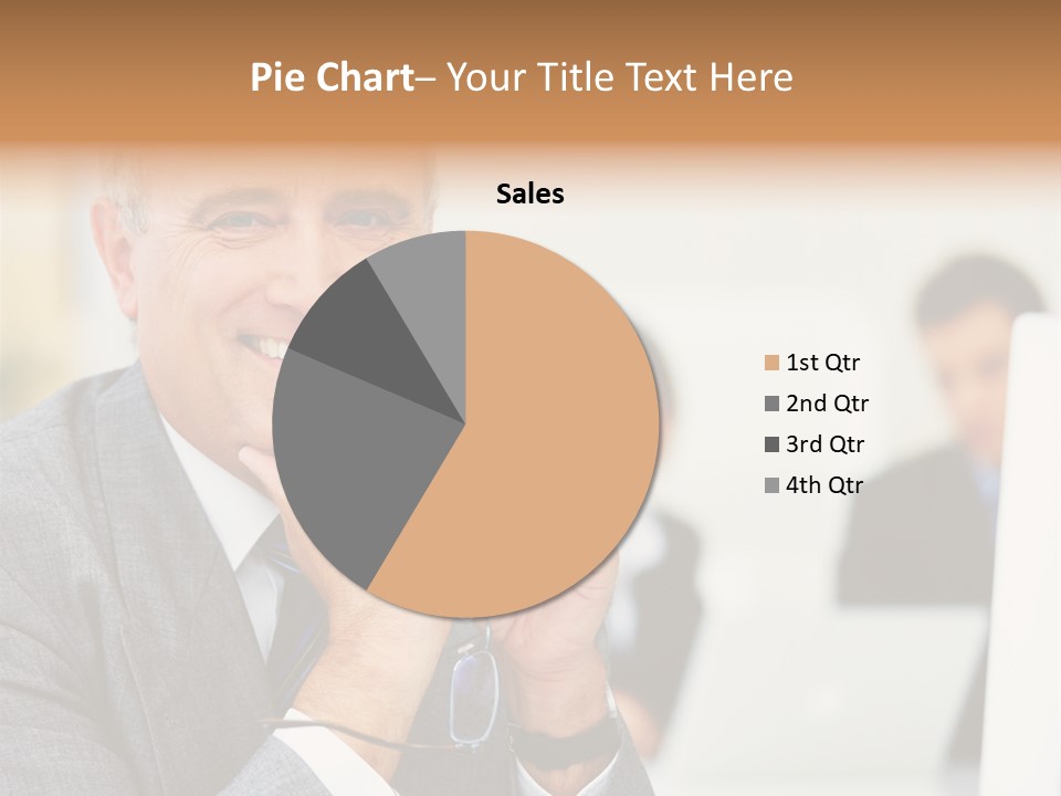 A Man In A Business Suit Sitting In Front Of A Laptop PowerPoint Template