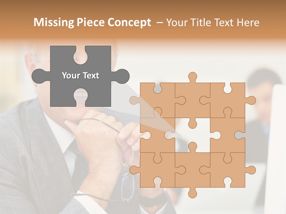 A Man In A Business Suit Sitting In Front Of A Laptop PowerPoint Template