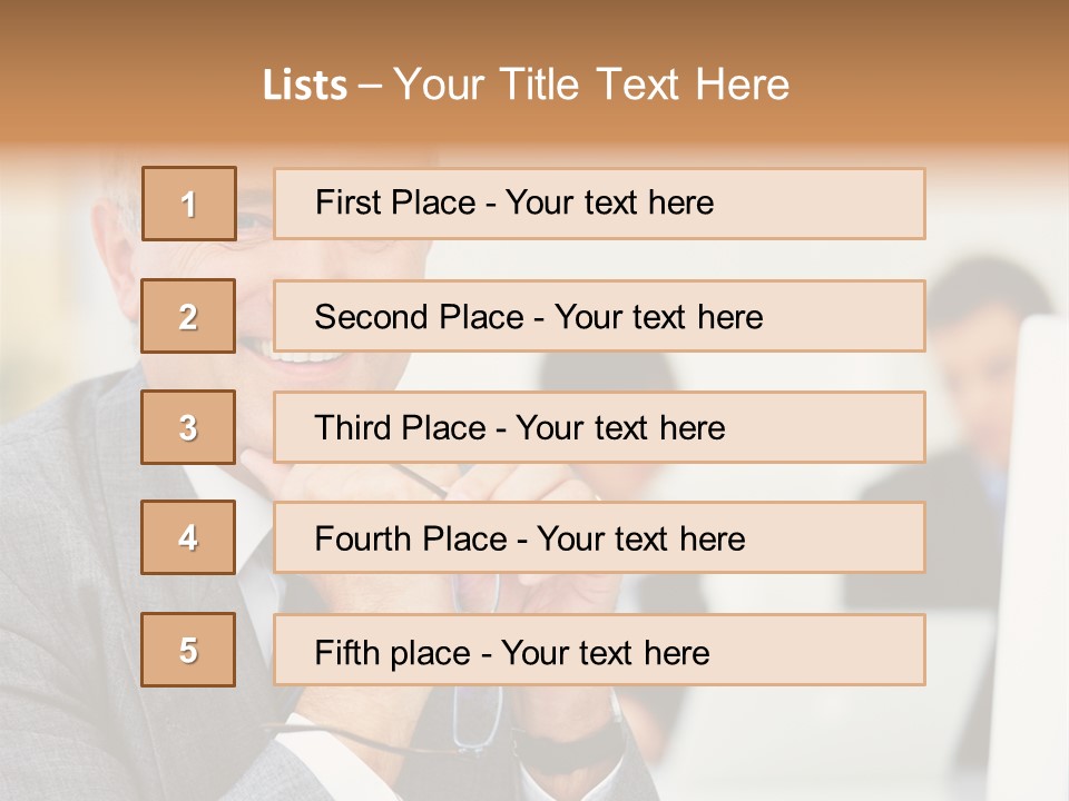 A Man In A Business Suit Sitting In Front Of A Laptop PowerPoint Template