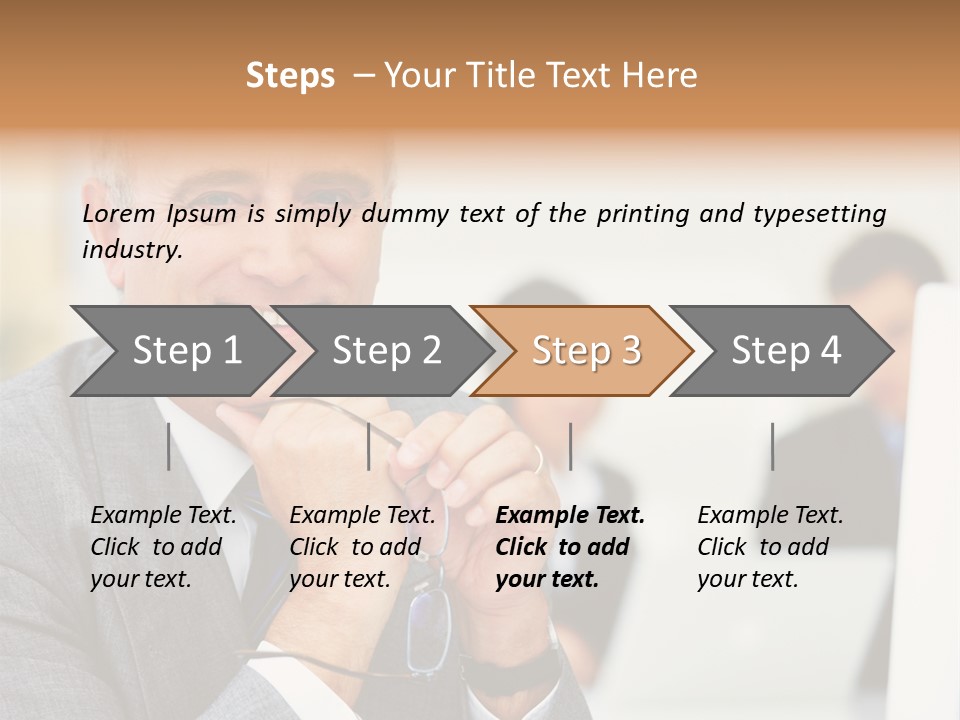 A Man In A Business Suit Sitting In Front Of A Laptop PowerPoint Template