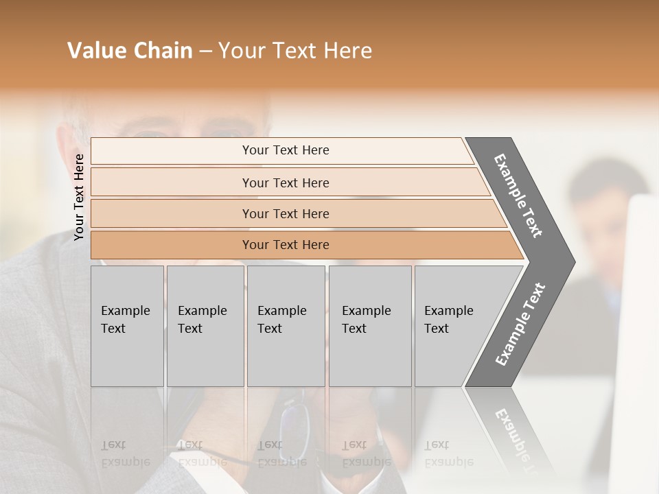 A Man In A Business Suit Sitting In Front Of A Laptop PowerPoint Template