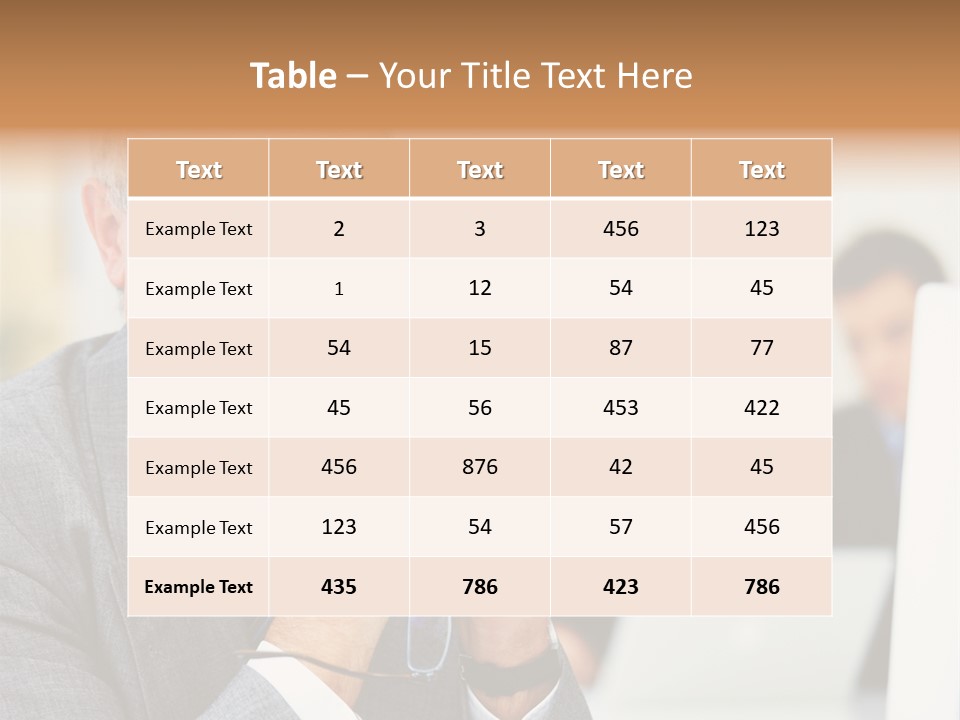 A Man In A Business Suit Sitting In Front Of A Laptop PowerPoint Template
