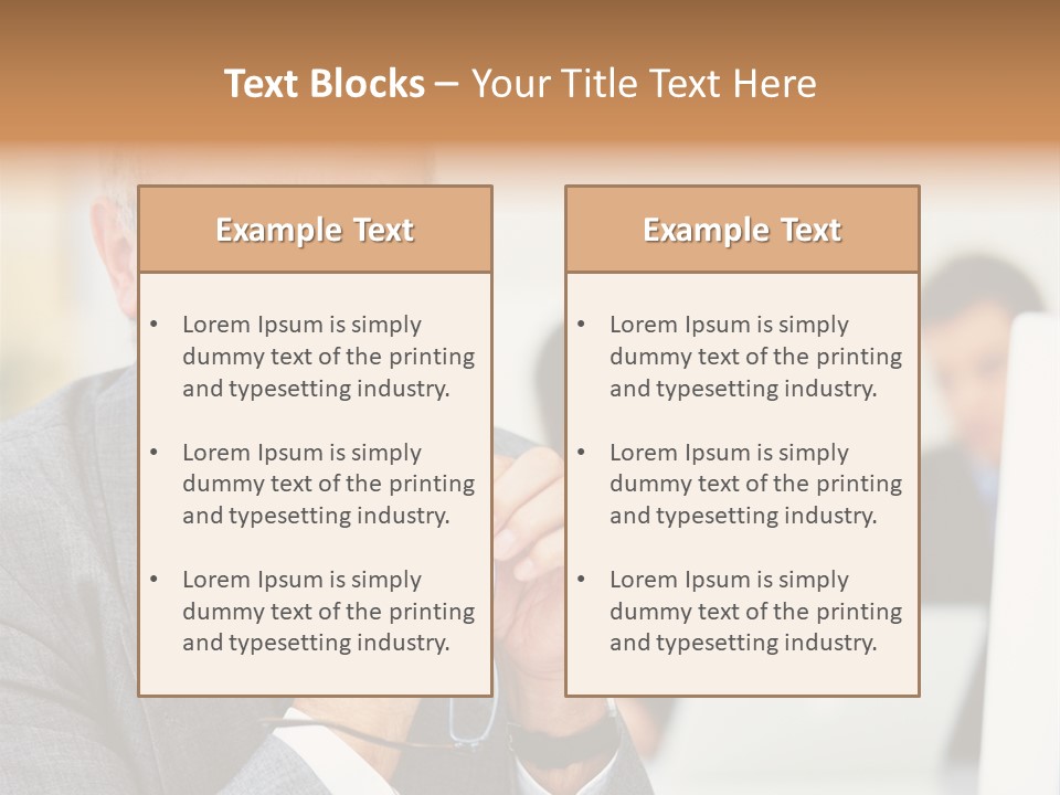 A Man In A Business Suit Sitting In Front Of A Laptop PowerPoint Template