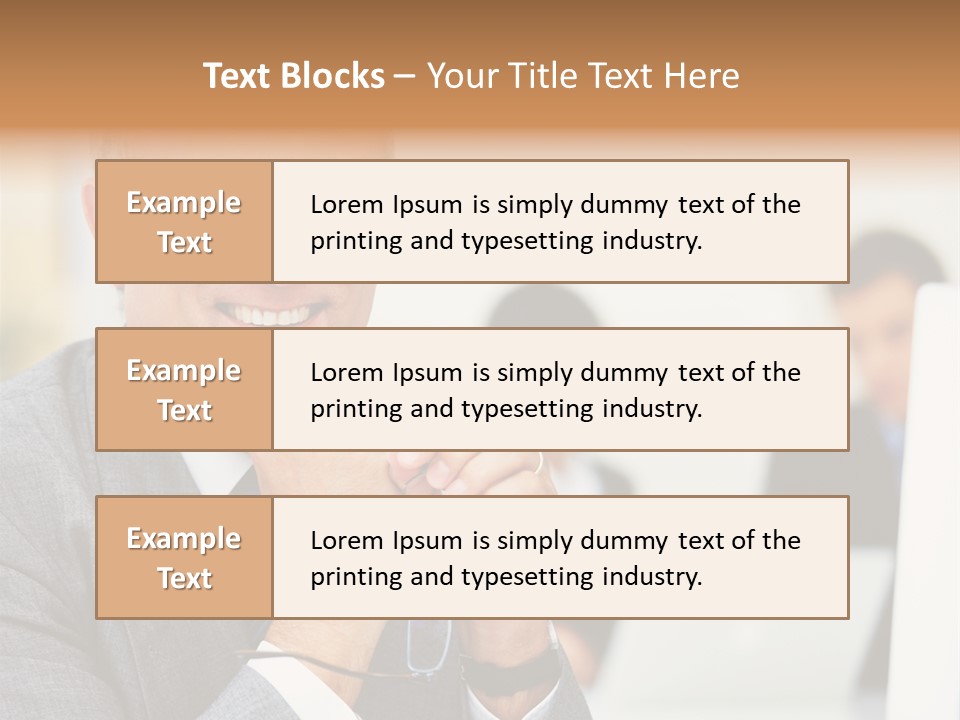 A Man In A Business Suit Sitting In Front Of A Laptop PowerPoint Template