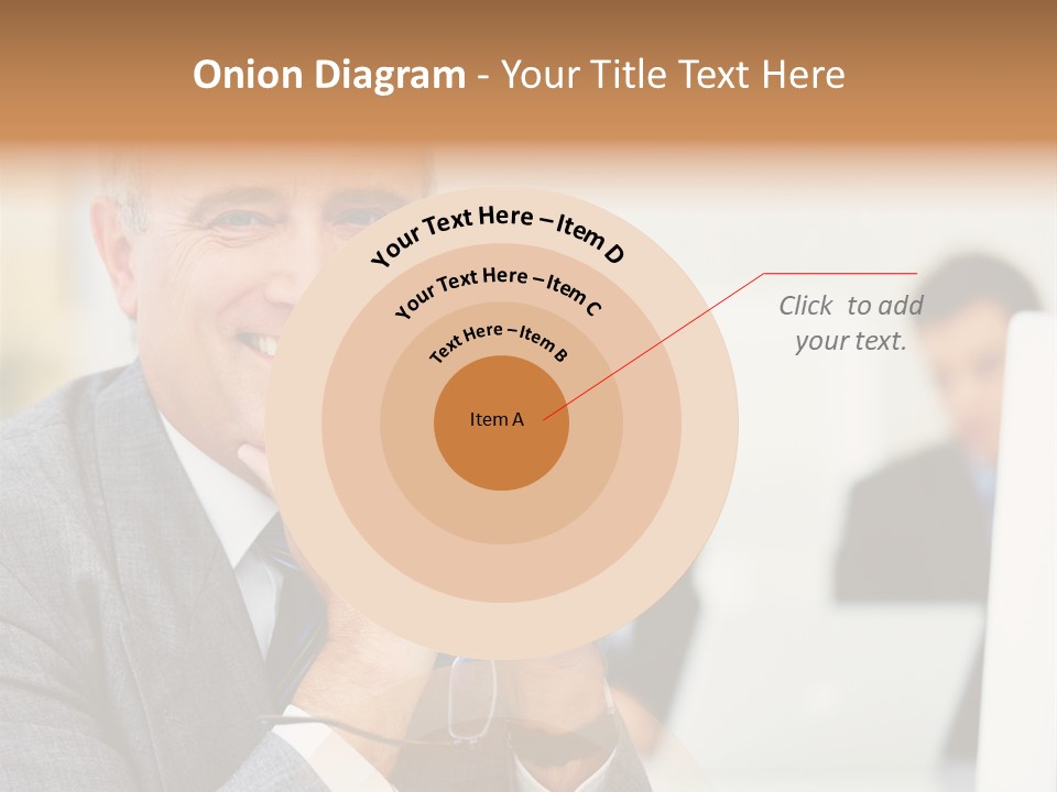 A Man In A Business Suit Sitting In Front Of A Laptop PowerPoint Template