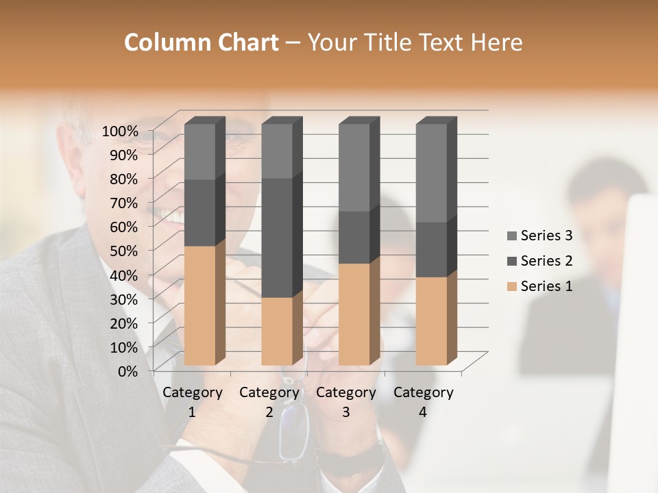 A Man In A Business Suit Sitting In Front Of A Laptop PowerPoint Template