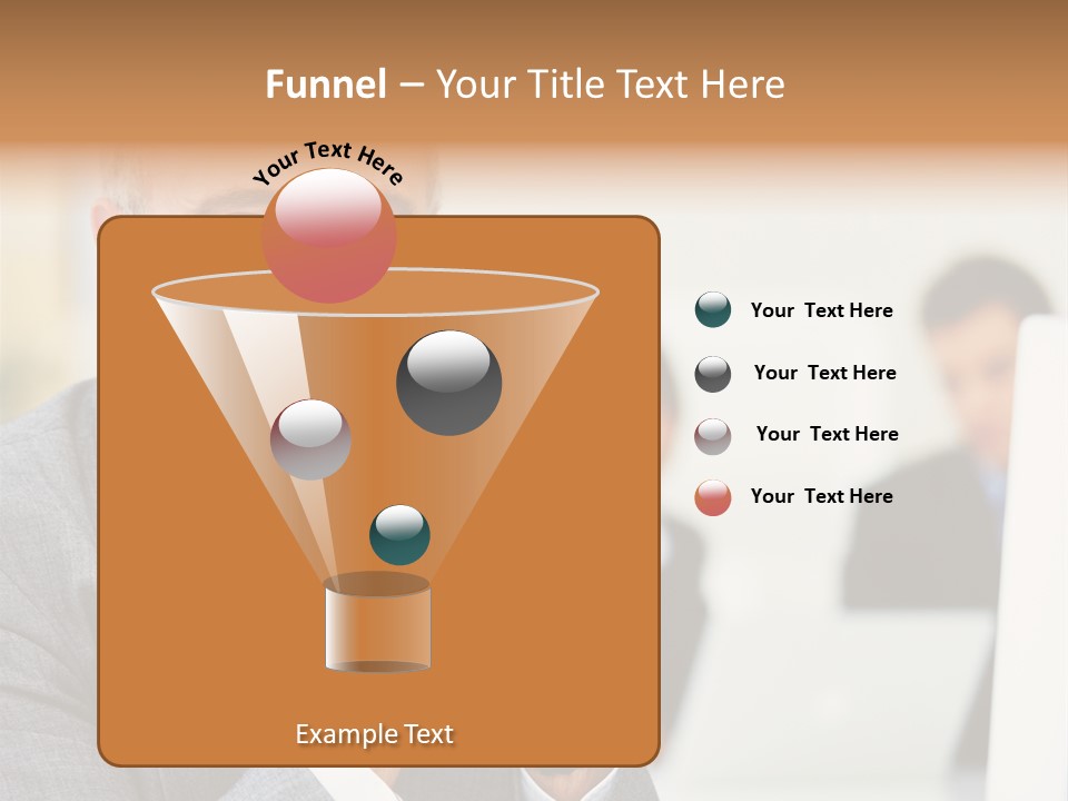 A Man In A Business Suit Sitting In Front Of A Laptop PowerPoint Template