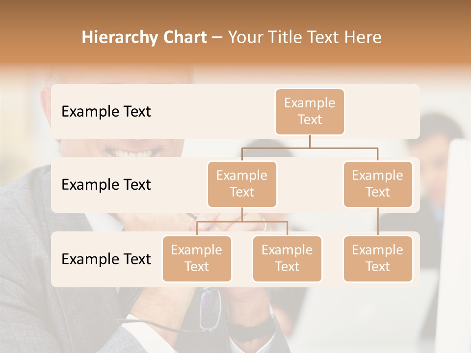 A Man In A Business Suit Sitting In Front Of A Laptop PowerPoint Template