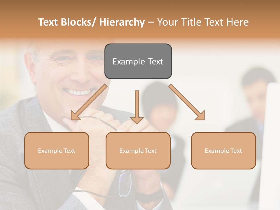 A Man In A Business Suit Sitting In Front Of A Laptop PowerPoint Template