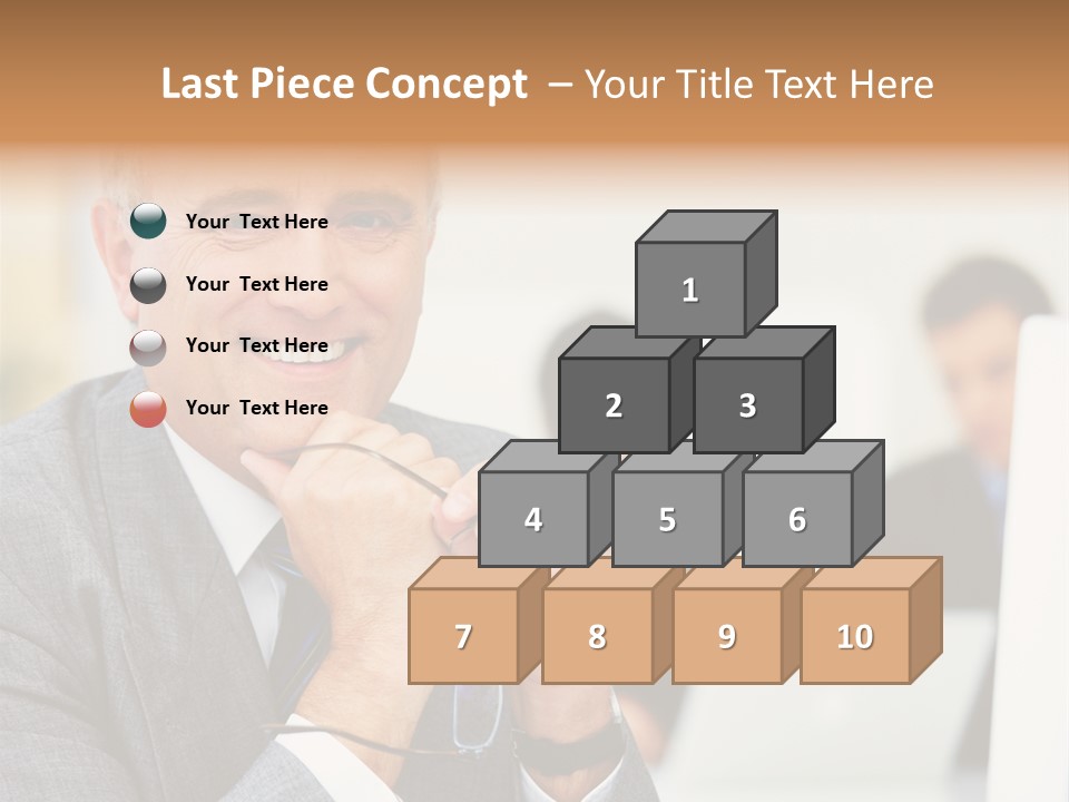 A Man In A Business Suit Sitting In Front Of A Laptop PowerPoint Template