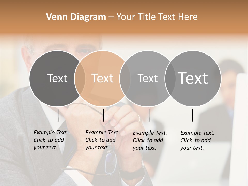 A Man In A Business Suit Sitting In Front Of A Laptop PowerPoint Template