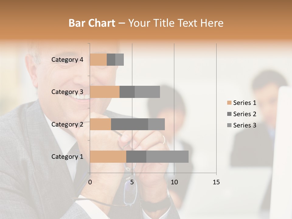 A Man In A Business Suit Sitting In Front Of A Laptop PowerPoint Template
