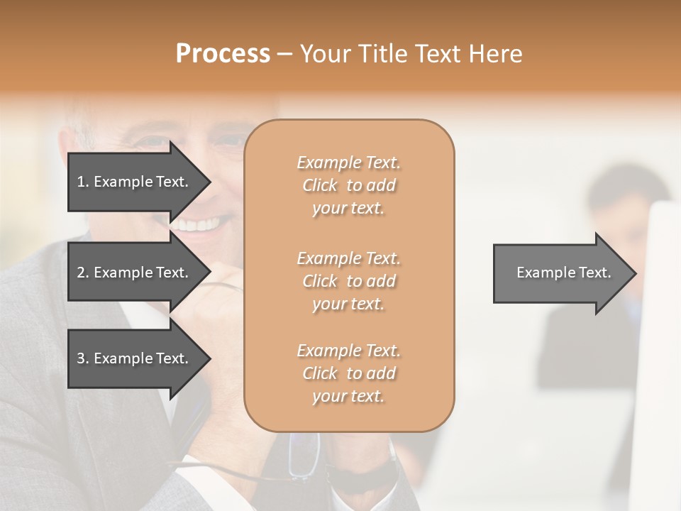 A Man In A Business Suit Sitting In Front Of A Laptop PowerPoint Template