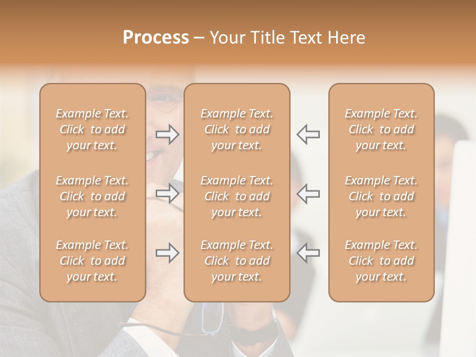 A Man In A Business Suit Sitting In Front Of A Laptop PowerPoint Template