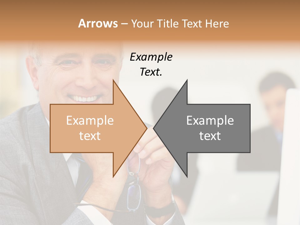 A Man In A Business Suit Sitting In Front Of A Laptop PowerPoint Template