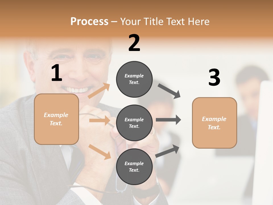 A Man In A Business Suit Sitting In Front Of A Laptop PowerPoint Template