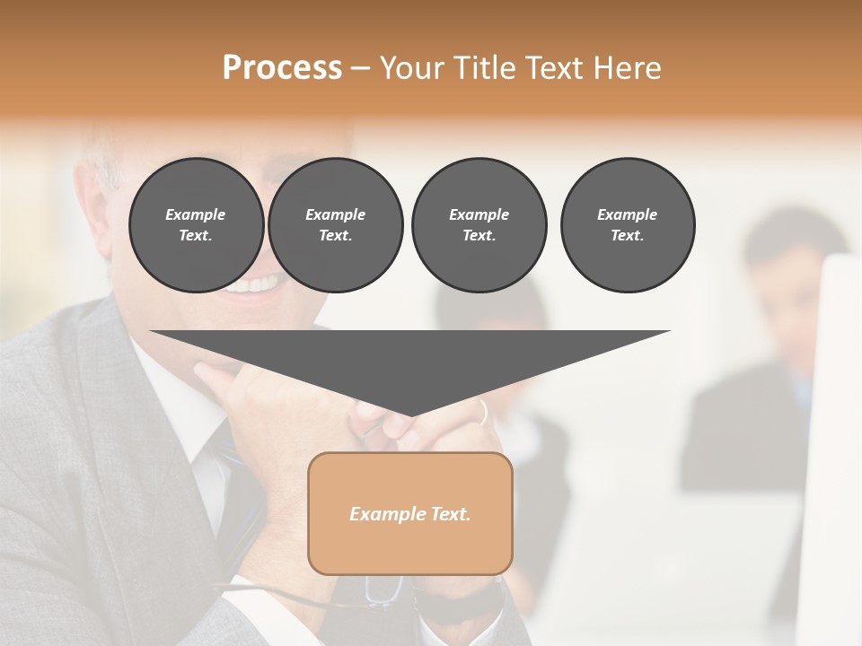 A Man In A Business Suit Sitting In Front Of A Laptop PowerPoint Template