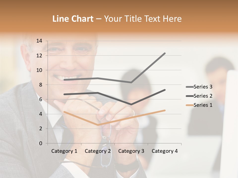 A Man In A Business Suit Sitting In Front Of A Laptop PowerPoint Template