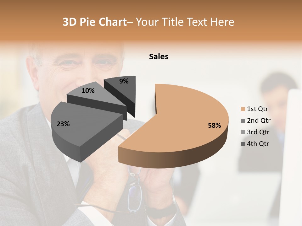 A Man In A Business Suit Sitting In Front Of A Laptop PowerPoint Template