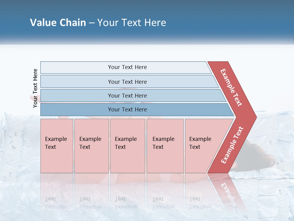 A Woman Laying On Top Of A Blue Bed PowerPoint Template