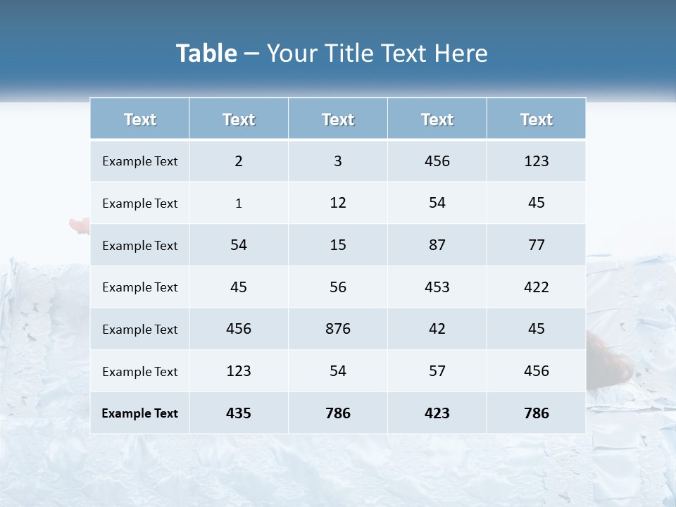 A Woman Laying On Top Of A Blue Bed PowerPoint Template