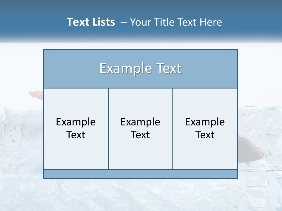 A Woman Laying On Top Of A Blue Bed PowerPoint Template