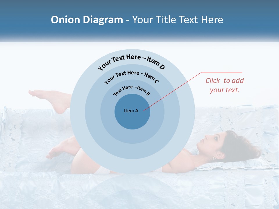 A Woman Laying On Top Of A Blue Bed PowerPoint Template