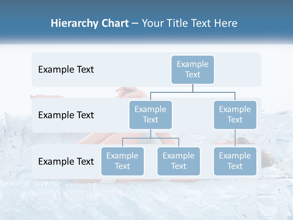 A Woman Laying On Top Of A Blue Bed PowerPoint Template