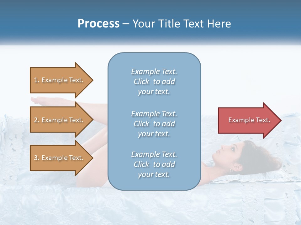 A Woman Laying On Top Of A Blue Bed PowerPoint Template