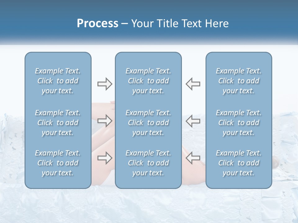 A Woman Laying On Top Of A Blue Bed PowerPoint Template