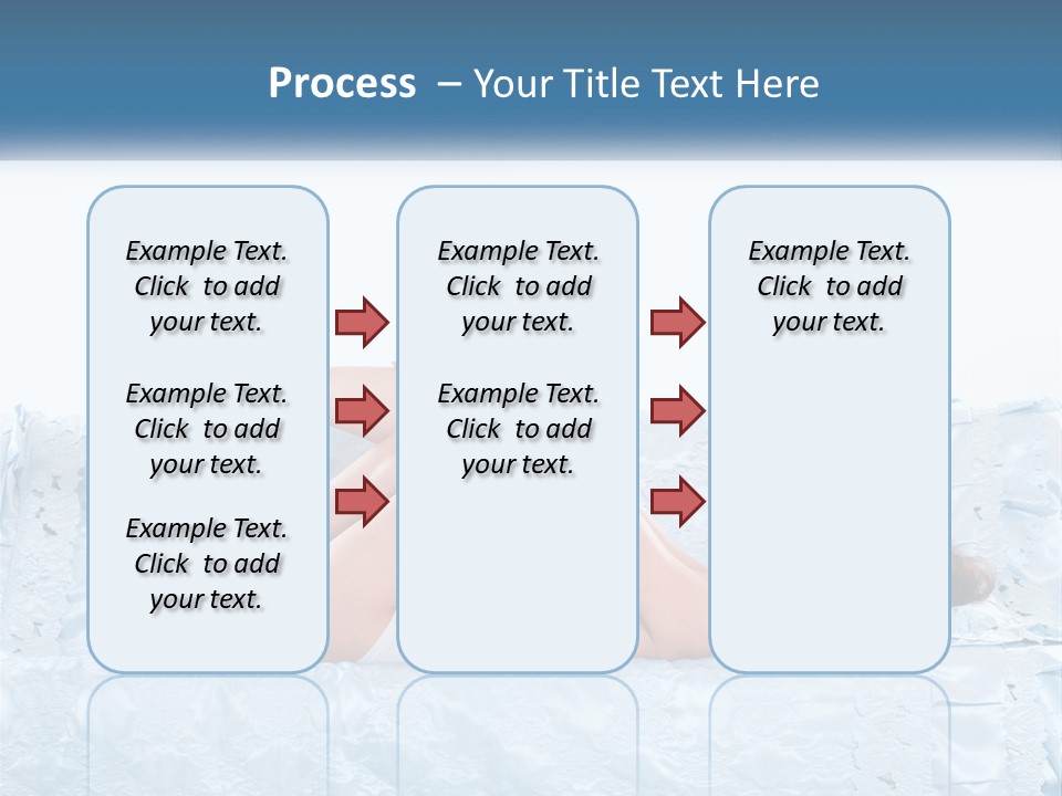 A Woman Laying On Top Of A Blue Bed PowerPoint Template